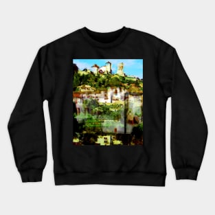 Grimaud, Village in South of France,  in the Provence Crewneck Sweatshirt